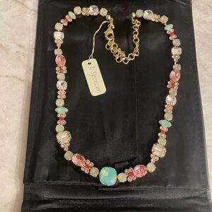 Sorrelli Classic Tennis Necklace, 20”, crystals & Pacific opal